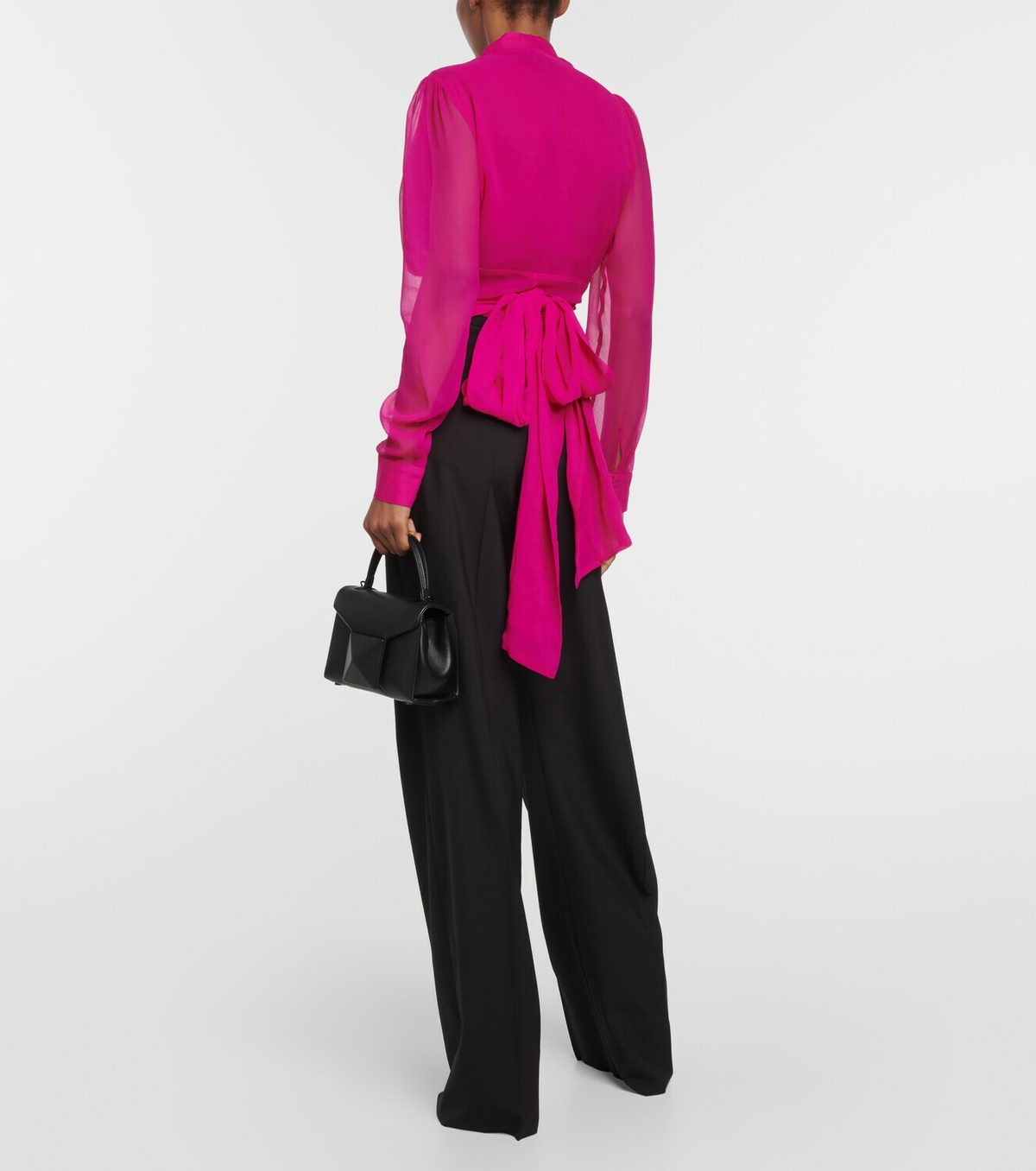 Costarellos Faye gathered silk blouse