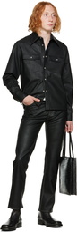 Séfr SSENSE Exclusive Black Londré Faux-Leather Trousers