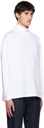 Nanamica White Pocket Turtleneck