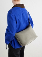 LOEWE - Loop Medium Logo-Debossed Suede Messenger Bag