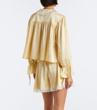 Chloé Lace-trimmed silk satin blouse