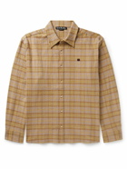 Acne Studios - Sarlie Checked Crinkled Cotton-Blend Flannel Shirt - Brown