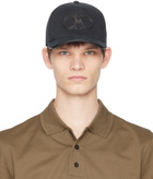 Ferragamo Black Double Gancini Baseball Cap