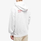 Helmut Lang Men's All Over Logo Popover Hoody in White