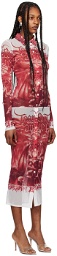 Jean Paul Gaultier Red & White 'The Diablo' Midi Dress