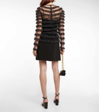 REDValentino Point d'esprit tulle and georgette blouse
