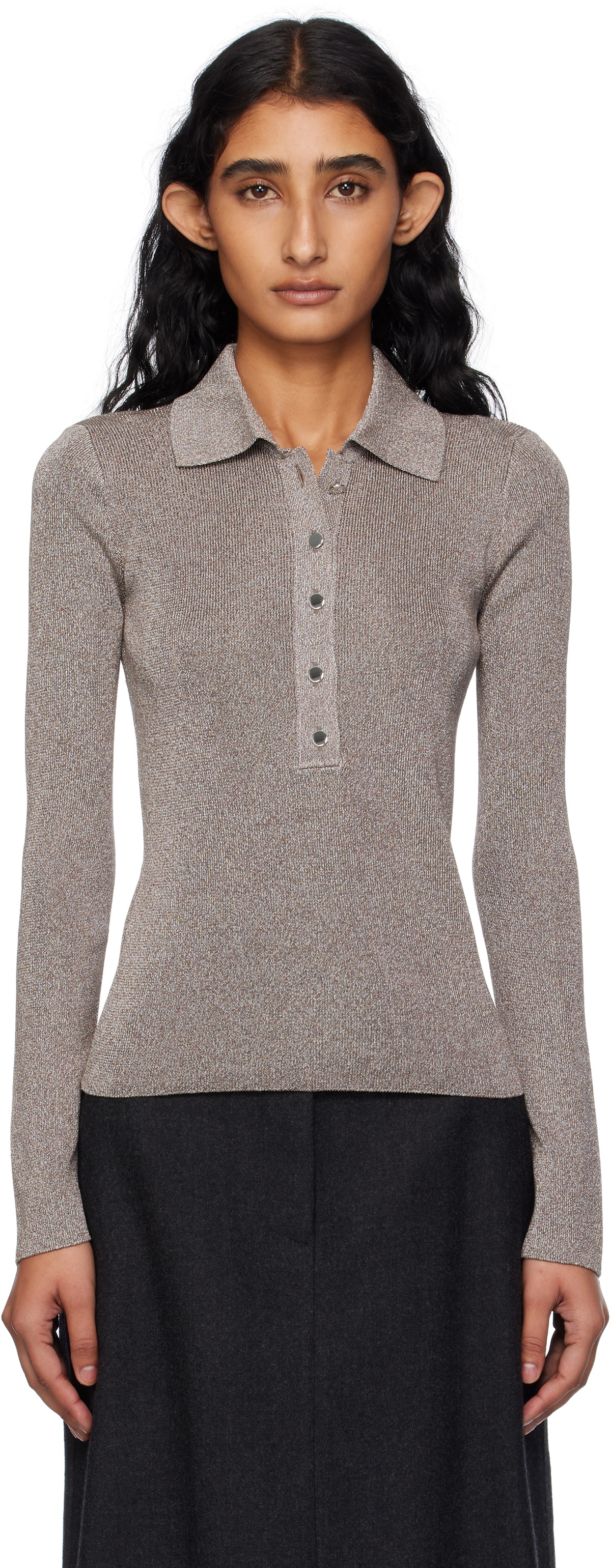 A.P.C. Gray Mila Polo