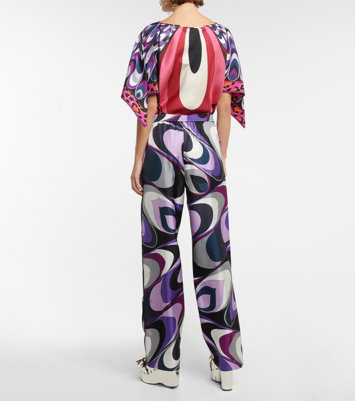 VIP【関税送料無料】希少 Pucci Silk Pants Pucci - Printed high-rise wide-leg silk pants Emilio Pucci