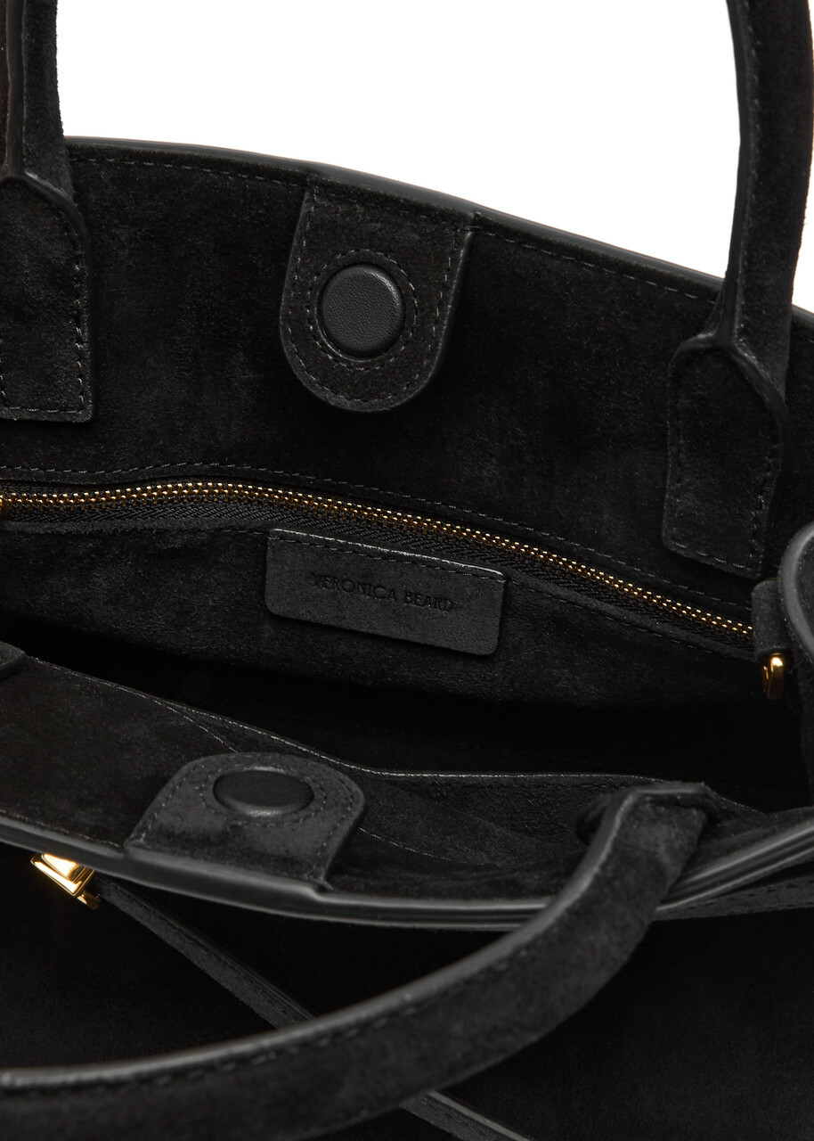 Veronica Beard Dash Suede top Handle bag - Black - One Size