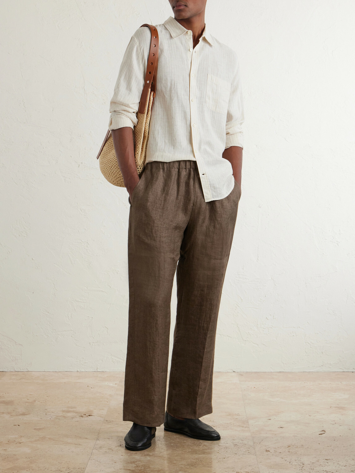 Frescobol Carioca - Telles Striped Linen Shirt - White