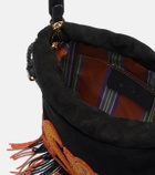 Etro Kalispera Small beaded suede shoulder bag