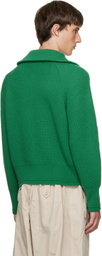 Entire Studios Green Blimp Full Zip Sweater