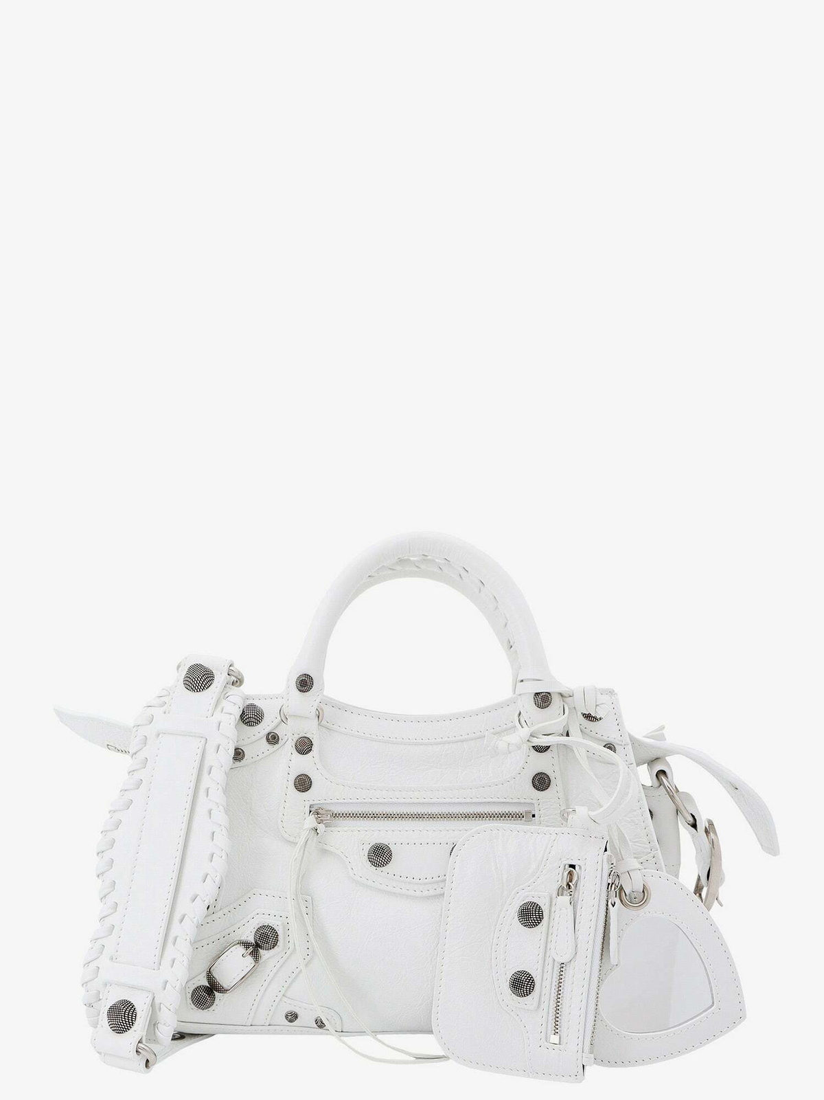 【BALENCIAGA】Neo cagole XS ショルダーハンドレザーホワイト Balenciaga Neo Cagole XS Leather top Handle bag - White