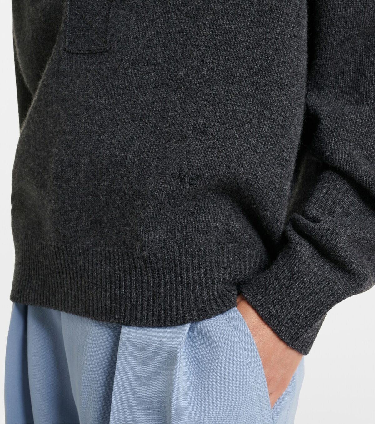 Victoria Beckham Genevieve wool and cashmere polo sweater
