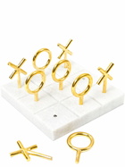 JONATHAN ADLER Marble & Brass Tic Tac Toe Set