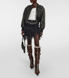 Blumarine Hilda leather knee-high boots