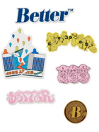Better™ Gift Shop - Set of Six Printed Vinyl Stickers