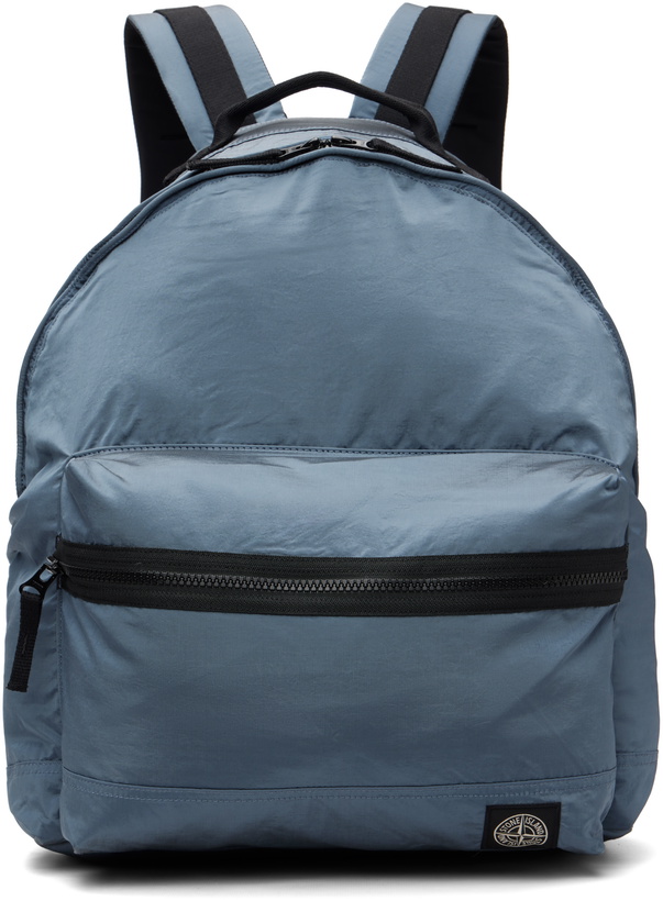 Photo: Stone Island Blue 9200010 Coated Nylon Metal ECONYL Backpack