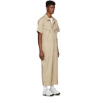 Burberry Beige Cotton Twill Zipped Overalls