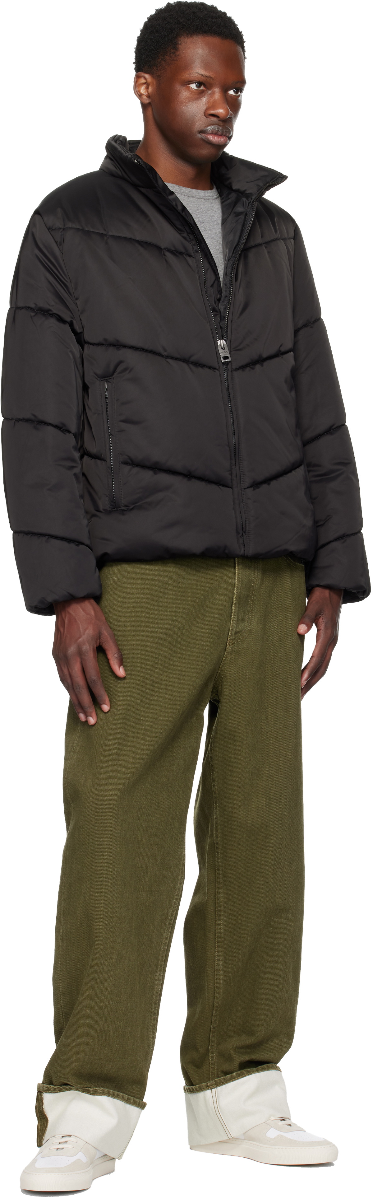 Hugo Black Water-Repellent Puffer Jacket