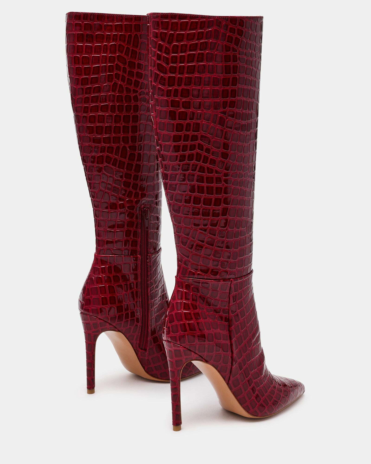 Steve Madden Nitro Boots in Red Crocodile