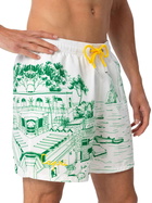 MC2 Saint Barth Man Mid-length Gustavia Swim-shorts With Capri Placed Print