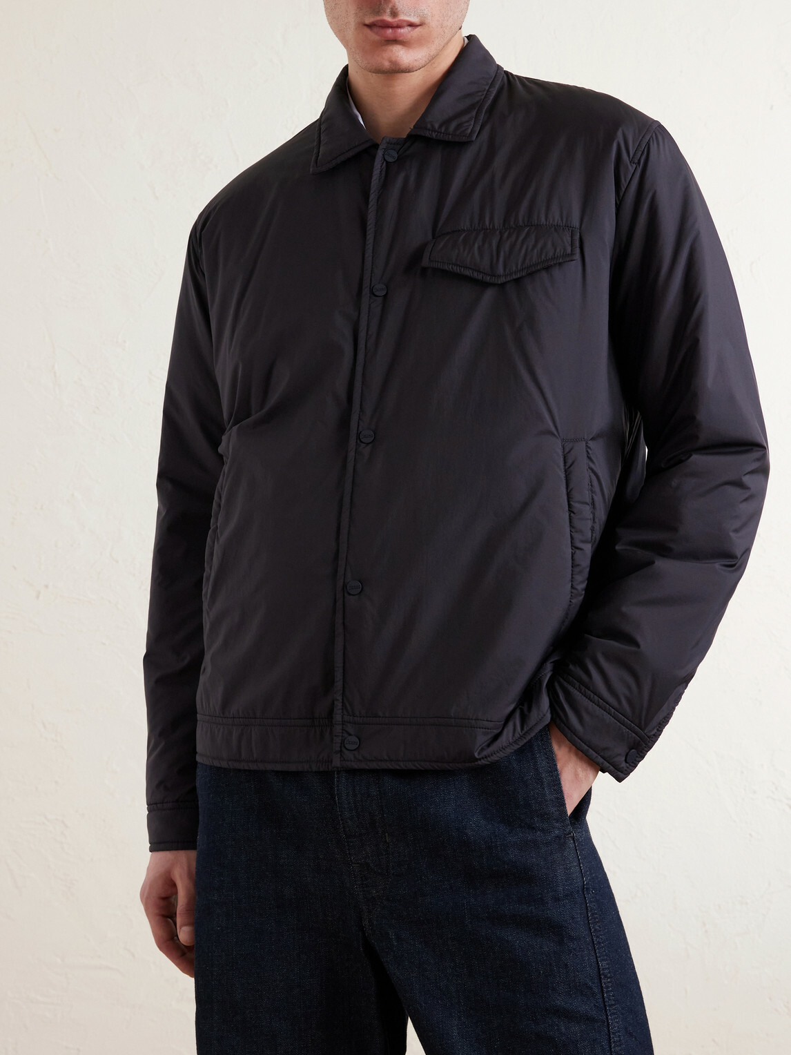 Herno - Zip-Up Shell Jacket - Blue
