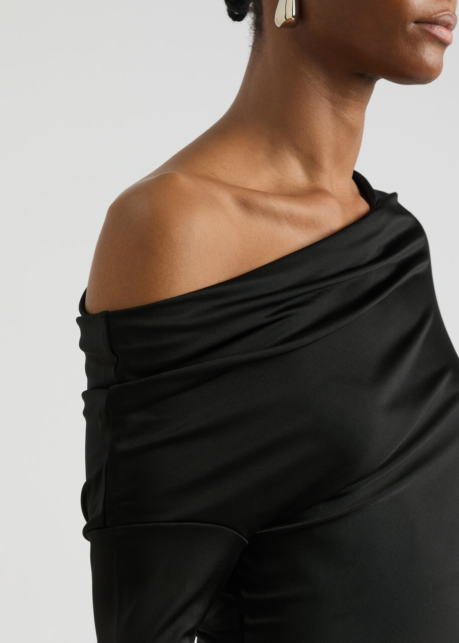 ワンピース ALEXANDER MCQUEEN BLACK JERSEY DRESS Alexander McQueen Black Jersey Dress | italist
