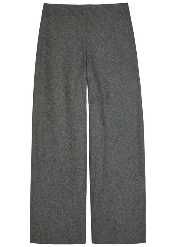 Photo: Vince Wide-leg Wool-blend Trousers Light Grey