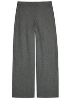 Vince Wide-leg Wool-blend Trousers Light Grey