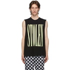 Stolen Girlfriends Club Black Onyx Barcode Razor Sleeveless T-Shirt