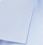 Brioni - Light-Blue Slim-Fit Checked Cotton Shirt - Blue