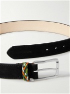 Paul Smith - Leather-Trimmed Suede Belt - Black