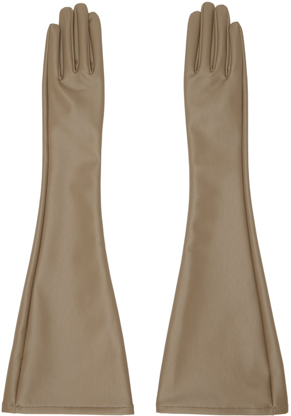 Photo: ISSEY MIYAKE Brown Straight Seams Gloves