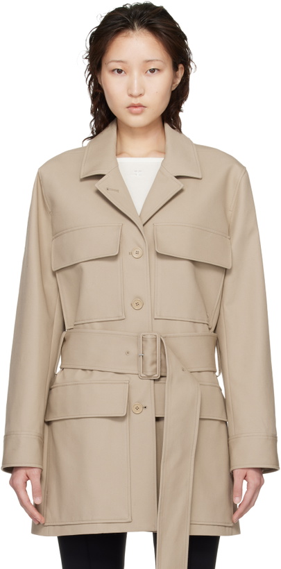Photo: Courrèges Beige Utility Belted Coat