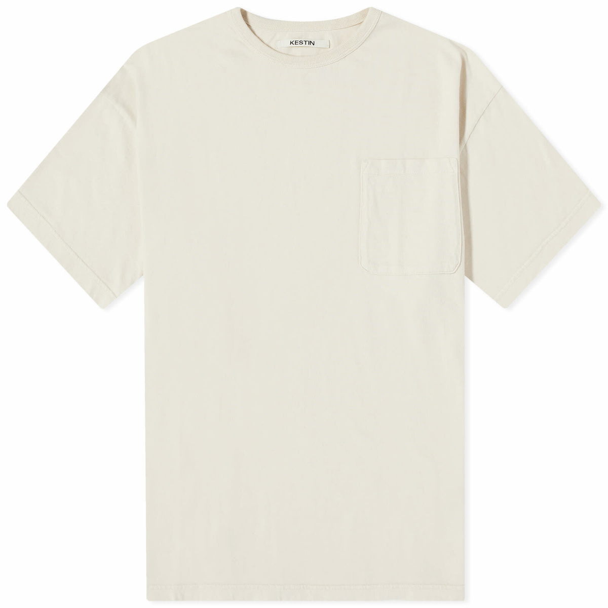 Kestin Men's Fly Pocket T-Shirt in Ecru