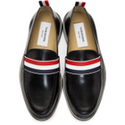 Thom Browne Black Tricolor Band Loafers