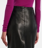 Nour Hammour Elisse leather pencil skirt