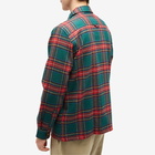 Portuguese Flannel Men's Morgs Overshirt in Green Tartan