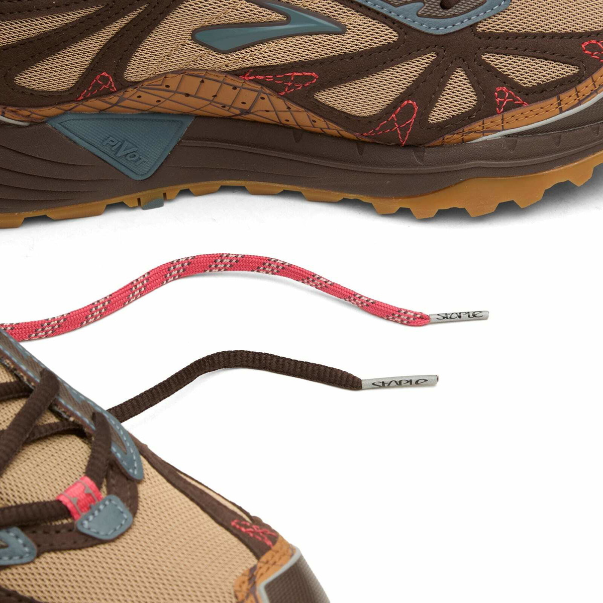 Brooks Men's x STAPLE Cascadia 1 Sneaker in Ginger/Wren/Stormy Weather