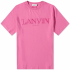 Lanvin Men's Logo T-Shirt in Flamingo Pink