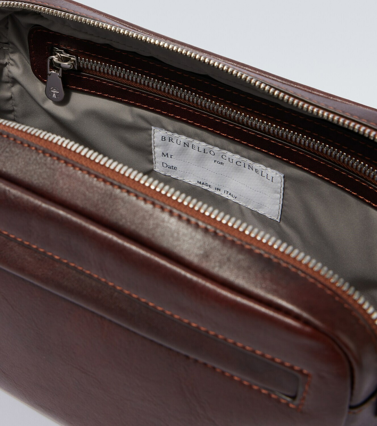 Brunello Cucinelli Leather toiletry bag