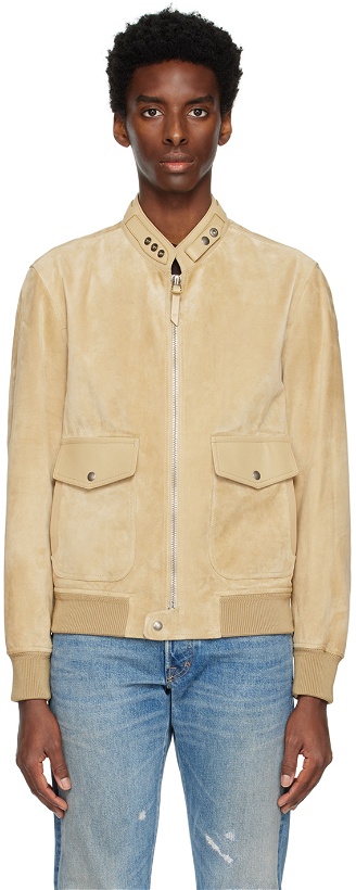 Photo: TOM FORD Tan Members Only Suede Jacket