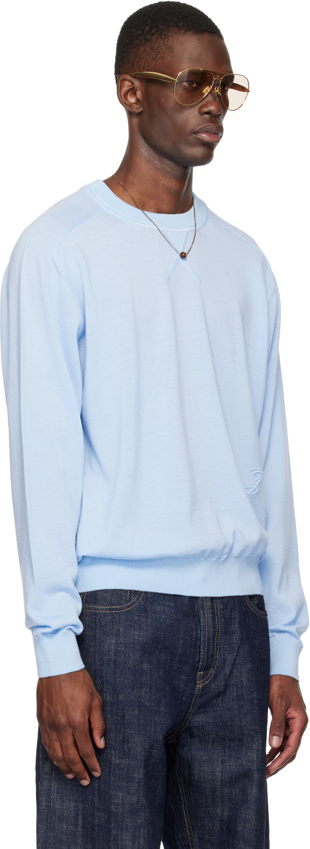 JACQUEMUS Blue 'The J' Sweater