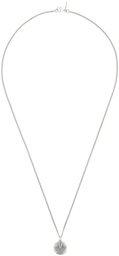 Emanuele Bicocchi Silver Lily Coin Necklace