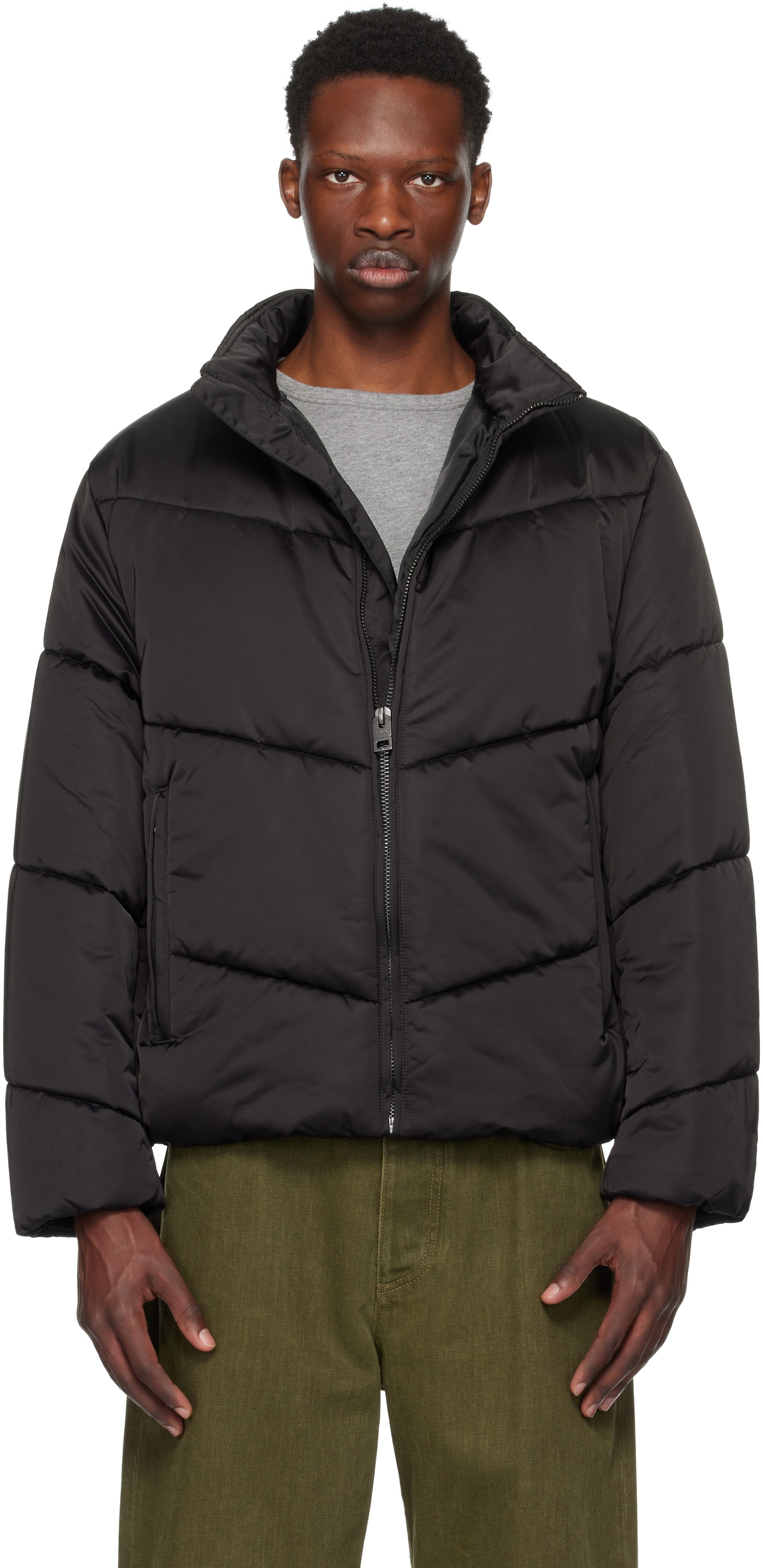 Hugo Black Water-Repellent Puffer Jacket