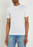 John Smedley Lorca Fine-knit Cotton T-shirt White