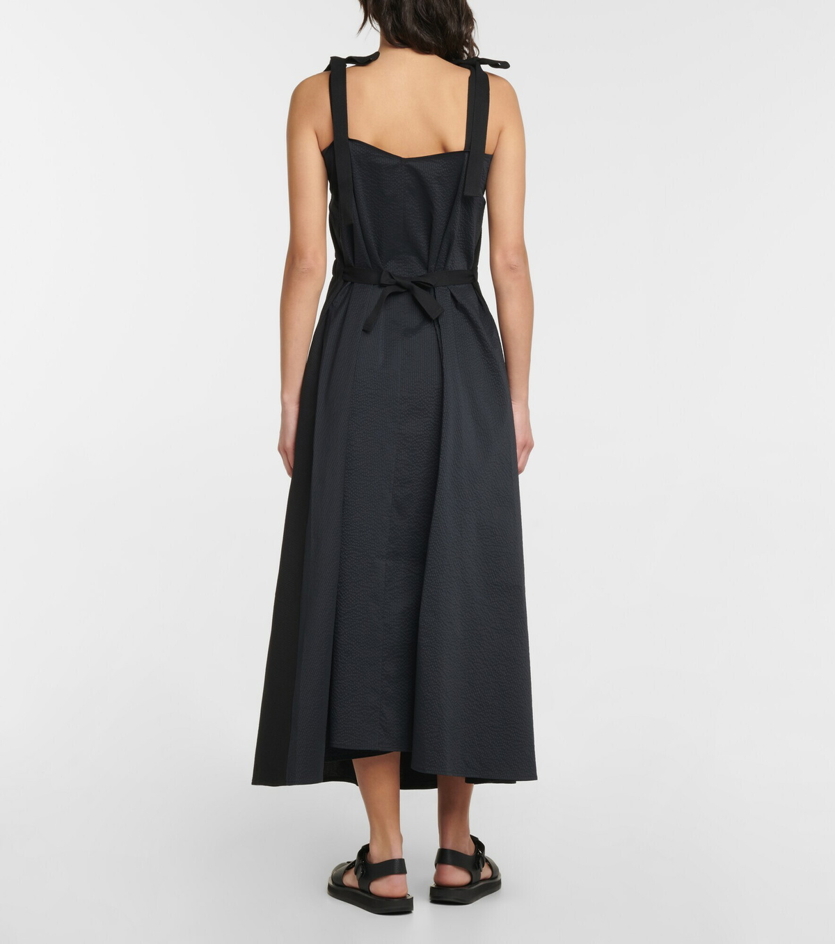 Deveaux New York - Rosa cotton-blend midi dress