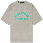 Fear of God ESSENTIALS Men's Spring Printed Logo T-Shirt in Dark Heather Oatmeal