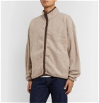 Remi Relief - Wool-Blend Fleece Zip-Up Sweatshirt - Neutrals